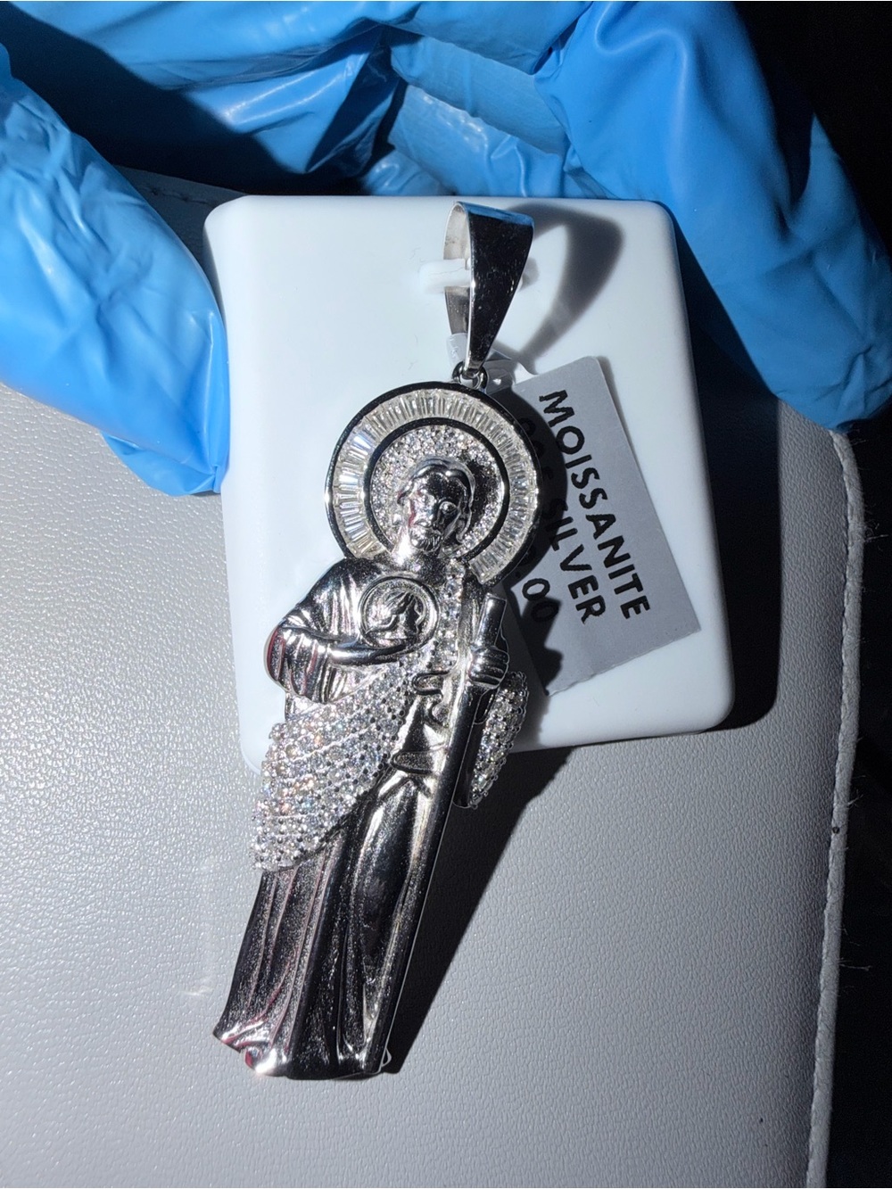 Silver Saint Pendant Necklace - Silver